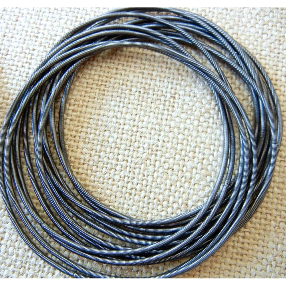 Piano Wire Bracelet‎ Slate